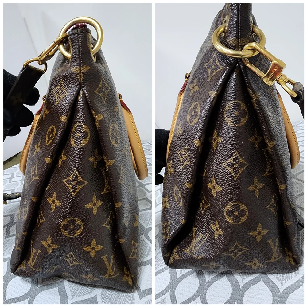 LOUIS VUITTON Monogram Canvas Pallas Bag Brown